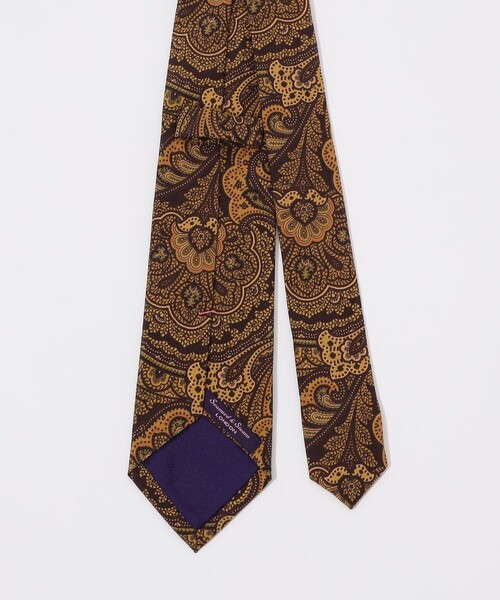 Seaward＆stearn（シーワードスターン）の「Seaward ＆ Stearn シルクプリントネクタイ（ネクタイ・メンズ・レッド系その他2/ダークブラウン・FREE）」の4枚目の写真