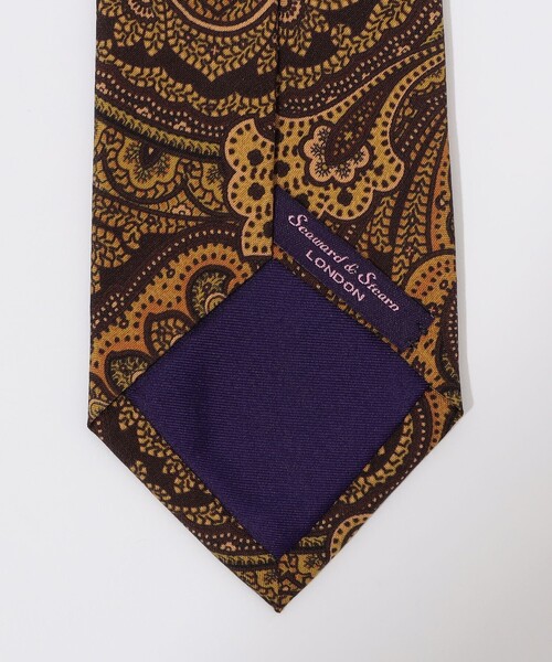Seaward＆stearn（シーワードスターン）の「Seaward ＆ Stearn シルクプリントネクタイ（ネクタイ・メンズ・レッド系その他2/ダークブラウン・FREE）」の5枚目の写真