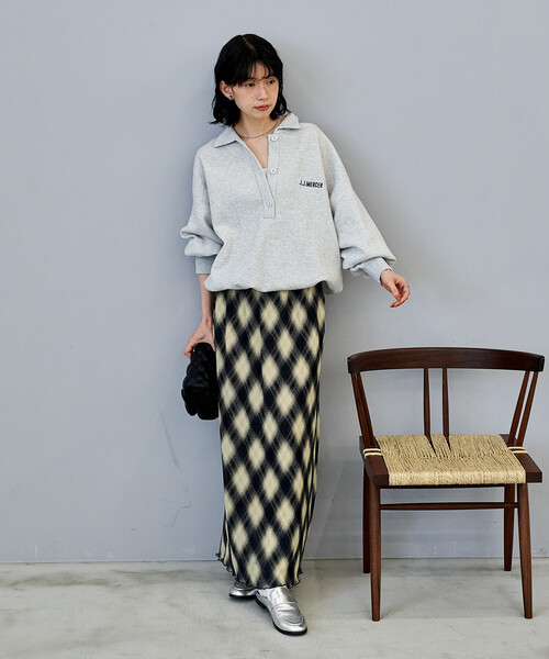 FREAK'S STORE(フリークスストア)の「J.J.Mercer × FREAK'S STORE/ジェイジェイマーサー 別注 ポロスキッパーニット/ポロニット/ポロ襟(ニット/セーター・レディース・ブラウン/グレー/ナチュラル・フリ-)」の7枚目の写真