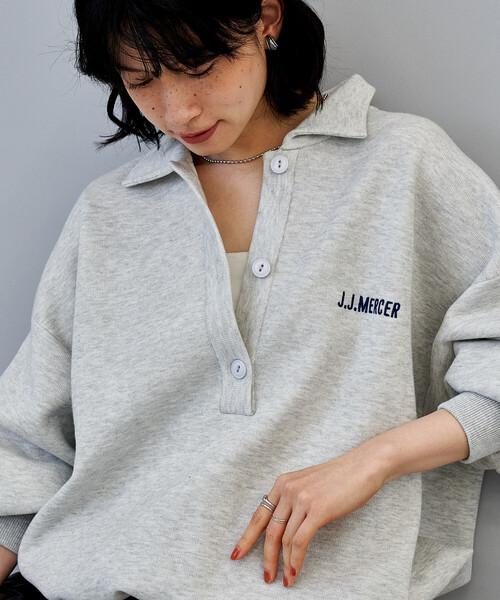 FREAK'S STORE(フリークスストア)の「J.J.Mercer × FREAK'S STORE/ジェイジェイマーサー 別注 ポロスキッパーニット/ポロニット/ポロ襟(ニット/セーター・レディース・ブラウン/グレー/ナチュラル・フリ-)」の16枚目の写真