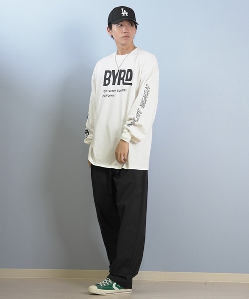 ムラサキスポーツ(ムラサキスポーツ)の「【ムラサキスポーツ限定】DEAR LAUREL/ディアローレル × BYRD バード コラボ 長袖 Tシャツ ロンT バックプリント DL25F-BYRD01(Tシャツ/カットソー・メンズ・ホワイト/ブラック・L/M)」の8枚目の写真