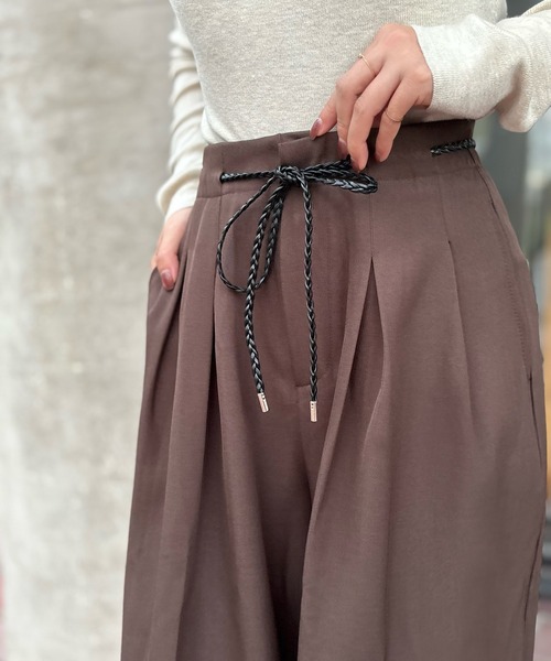 LAULEN（ローレン）の「inverted pleats waide pants /インバーテッドプリーツワイドパンツ（その他パンツ・レディース・ブラック/ブラウン・M/S）」の13枚目の写真