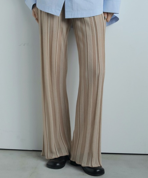 Stripe Knit Pants（その他パンツ）｜anuke（アンヌーク）の