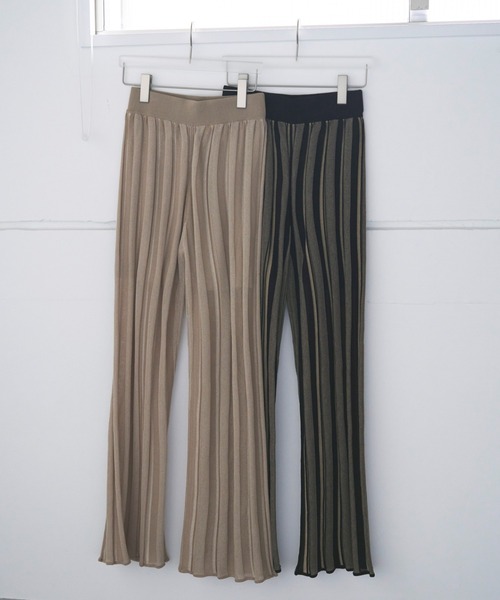 Stripe Knit Pants（その他パンツ）｜anuke（アンヌーク）の