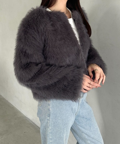 ☆新品未使用☆ エコファー ジャケット 新作！ECOPELショートファージャケット | FRAY I.D | ショップブログ