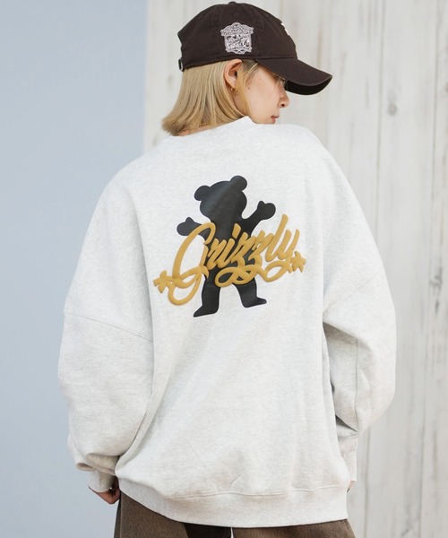 セール】GRIZZLY/グリズリー FOAM PRINTING LOGO BEAR スウェット
