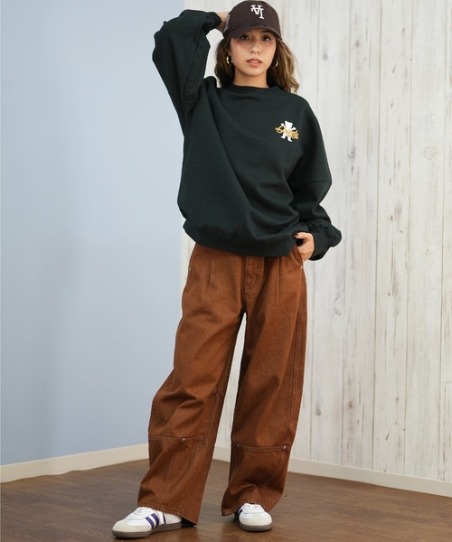 GRIZZLY(グリズリー)の「GRIZZLY/グリズリー FOAM PRINTING LOGO BEAR スウェット G25FW-4331(スウェット・レディース・シルバーグレー/ブラック・M/L/XL)」の5枚目の写真