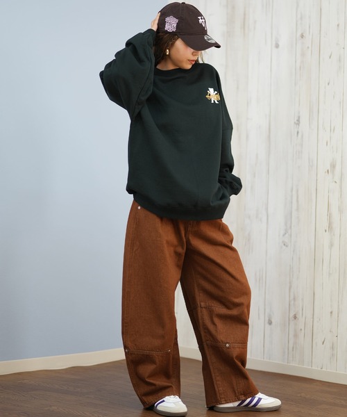 GRIZZLY(グリズリー)の「GRIZZLY/グリズリー FOAM PRINTING LOGO BEAR スウェット G25FW-4331(スウェット・レディース・シルバーグレー/ブラック・M/L/XL)」の8枚目の写真