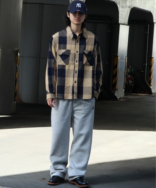 KANGOL(カンゴール)の「【KANGOL/カンゴール】別注 裏起毛 ロゴ刺繍 スウェットパンツ(スウェットパンツ・メンズ・アッシュグレー/ブラック/杢グレー/ネイビー・XL/M/L)」の14枚目の写真