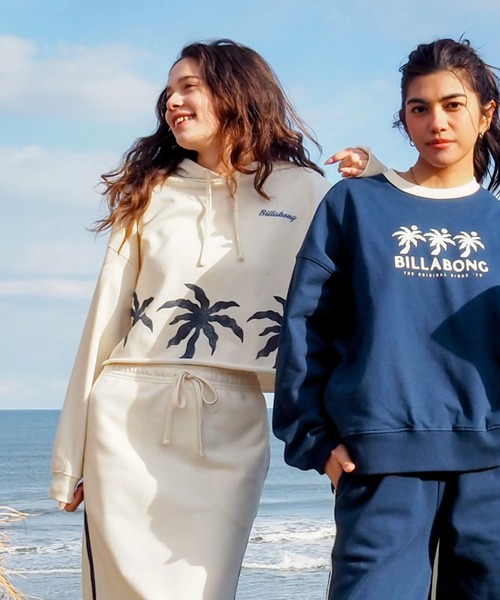 BILLABONG（ビラボン）の「BILLABONG レディース 【SURF CAMP】TRIPLE PALMS SWEAT P パーカー 【LOOSE CROPPED】【2025年秋冬モデル】/ビラボンセットアップ対応クロップド丈パームツリープリントプルオーバーパーカー・フーディー（パーカー・レディース・ヘザーグレー/アイボリー・LARGE/MEDIUM）」の11枚目の写真