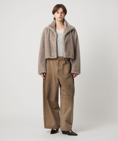 ASTRAET＞フェイクファー スタンドカラー ブルゾン（ブルゾン