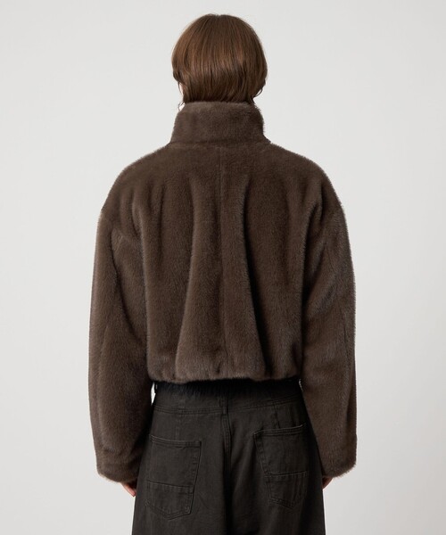 ASTRAET＞フェイクファー スタンドカラー ブルゾン（ブルゾン