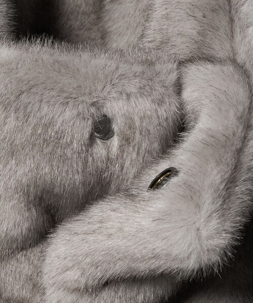 ASTRAET（アストラット）の「＜ASTRAET＞フェイクファー スタンドカラー ブルゾン（ブルゾン・レディース・ライトグレー/モカ・FREE）」の13枚目の写真