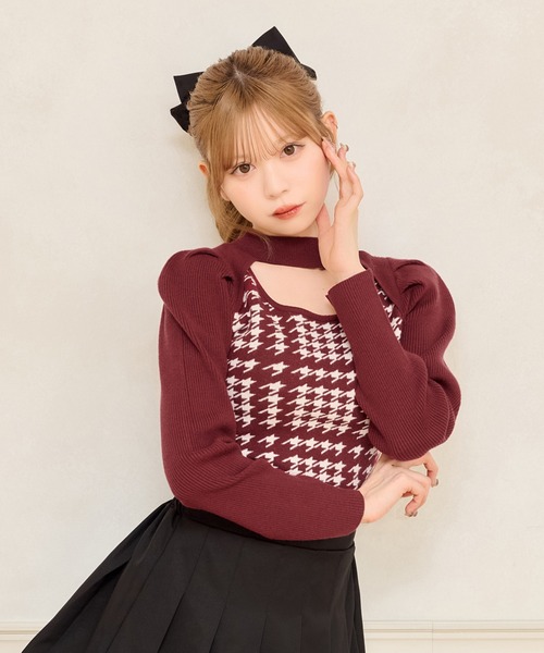 apres jour（アプレジュール）の「フロントオープンニット（ニット/セーター・レディース・ブラック/ボルドー/グレイッシュベージュ・フリー/X-LARGE）」の3枚目の写真