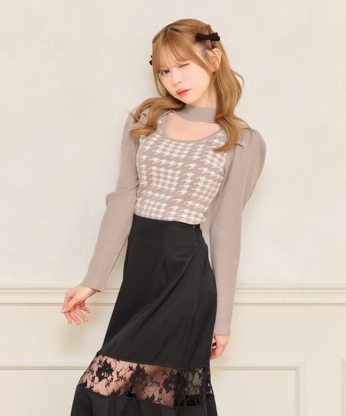 apres jour（アプレジュール）の「フロントオープンニット（ニット/セーター・レディース・ブラック/ボルドー/グレイッシュベージュ・フリー/X-LARGE）」の8枚目の写真