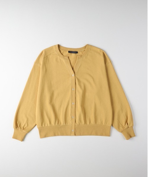 Right-on（ライトオン）の「【HONEYSUCKLE ROSE】スキッパーカットカーディガン（カーディガン/ボレロ・レディース・イエロー/キナリ/ブラック・S/L/M）」の3枚目の写真