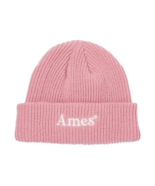 AMESWORLDWIDE(アメスワールドワイド)の「A'GEM/9 × .kom『AMES WORLDWIDE/アメスワールドワイド』BASIC LOGO BEANIE/ベーシックロゴ ビーニー(ニットキャップ/ビーニー・レディース・ホワイト/ブラウン/ピンク/ベージュ/チャコールグレー/ブラック/ライトブルー・FREE)」の7枚目の写真