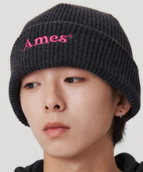 AMESWORLDWIDE(アメスワールドワイド)の「A'GEM/9 × .kom『AMES WORLDWIDE/アメスワールドワイド』BASIC LOGO BEANIE/ベーシックロゴ ビーニー(ニットキャップ/ビーニー・レディース・ホワイト/ブラウン/ピンク/ベージュ/チャコールグレー/ブラック/ライトブルー・FREE)」の14枚目の写真