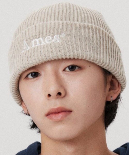 AMESWORLDWIDE(アメスワールドワイド)の「A'GEM/9 × .kom『AMES WORLDWIDE/アメスワールドワイド』BASIC LOGO BEANIE/ベーシックロゴ ビーニー(ニットキャップ/ビーニー・レディース・ホワイト/ブラウン/ピンク/ベージュ/チャコールグレー/ブラック/ライトブルー・FREE)」の17枚目の写真