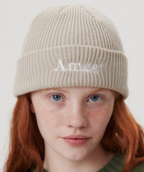 AMESWORLDWIDE(アメスワールドワイド)の「A'GEM/9 × .kom『AMES WORLDWIDE/アメスワールドワイド』BASIC LOGO BEANIE/ベーシックロゴ ビーニー(ニットキャップ/ビーニー・レディース・ホワイト/ブラウン/ピンク/ベージュ/チャコールグレー/ブラック/ライトブルー・FREE)」の19枚目の写真