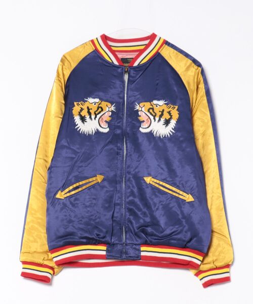 HOUSTON(ヒューストン)の「HOUSTON / RAYON SOUVENIR JACKET TIGER/ 51525(スカジャン・メンズ・マルーン/ネイビー/ブラック・X-LARGE/LARGE)」の14枚目の写真