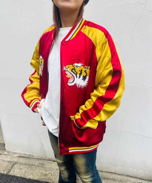 HOUSTON(ヒューストン)の「HOUSTON / RAYON SOUVENIR JACKET TIGER/ 51525(スカジャン・メンズ・マルーン/ネイビー/ブラック・X-LARGE/LARGE)」の20枚目の写真