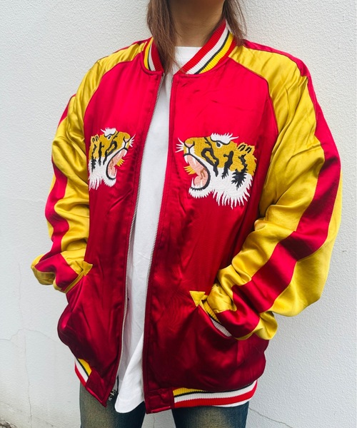 HOUSTON(ヒューストン)の「HOUSTON / RAYON SOUVENIR JACKET TIGER/ 51525(スカジャン・メンズ・マルーン/ネイビー/ブラック・X-LARGE/LARGE)」の16枚目の写真