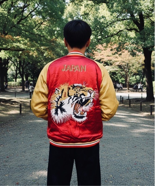 HOUSTON(ヒューストン)の「HOUSTON / RAYON SOUVENIR JACKET TIGER/ 51525(スカジャン・メンズ・マルーン/ネイビー/ブラック・X-LARGE/LARGE)」の17枚目の写真