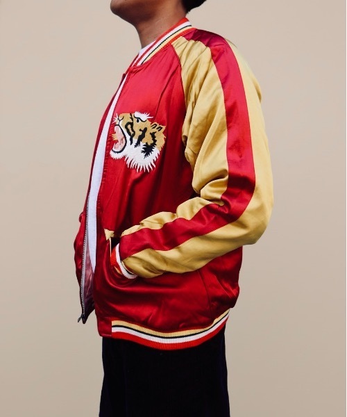 HOUSTON(ヒューストン)の「HOUSTON / RAYON SOUVENIR JACKET TIGER/ 51525(スカジャン・メンズ・マルーン/ネイビー/ブラック・X-LARGE/LARGE)」の19枚目の写真