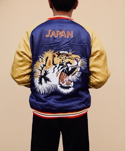 HOUSTON(ヒューストン)の「HOUSTON / RAYON SOUVENIR JACKET TIGER/ 51525(スカジャン・メンズ・マルーン/ネイビー/ブラック・X-LARGE/LARGE)」の9枚目の写真