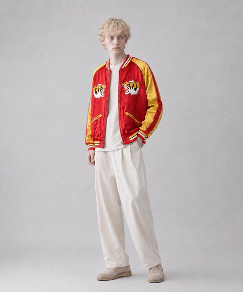 HOUSTON(ヒューストン)の「HOUSTON / RAYON SOUVENIR JACKET TIGER/ 51525(スカジャン・メンズ・マルーン/ネイビー/ブラック・X-LARGE/LARGE)」の7枚目の写真