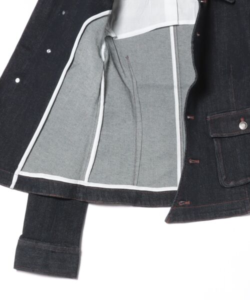 アシンメトリー デニム ジャケット TINA：JOJUN（デニムジャケット