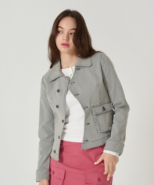 アシンメトリー デニム ジャケット TINA：JOJUN新品未使用 アシンメトリー デニム ジャケット TINA：JOJUN（デニムジャケット