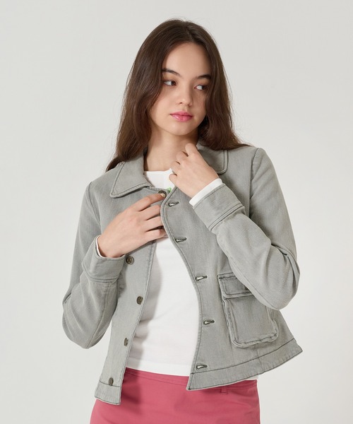 アシンメトリー デニム ジャケット TINA：JOJUN新品未使用 アシンメトリー デニム ジャケット TINA：JOJUN（デニムジャケット