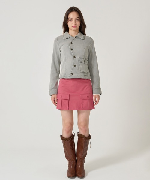 アシンメトリー デニム ジャケット TINA：JOJUN新品未使用 アシンメトリー デニム ジャケット TINA：JOJUN（デニムジャケット