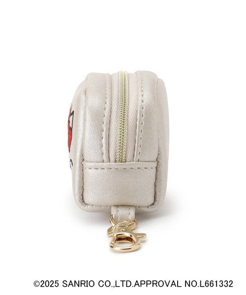 grove（グローブ）の「【ハローキティ】フェイス刺繍チャームポーチ（ポーチ・レディース・ブラック/ピンクゴールド・00）」の3枚目の写真