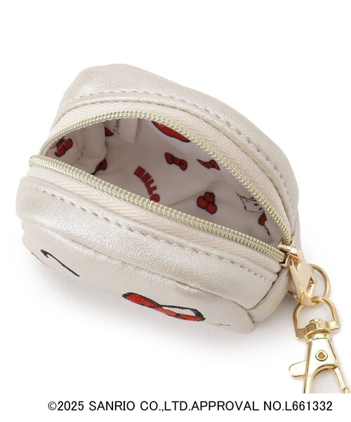 grove（グローブ）の「【ハローキティ】フェイス刺繍チャームポーチ（ポーチ・レディース・ブラック/ピンクゴールド・00）」の4枚目の写真