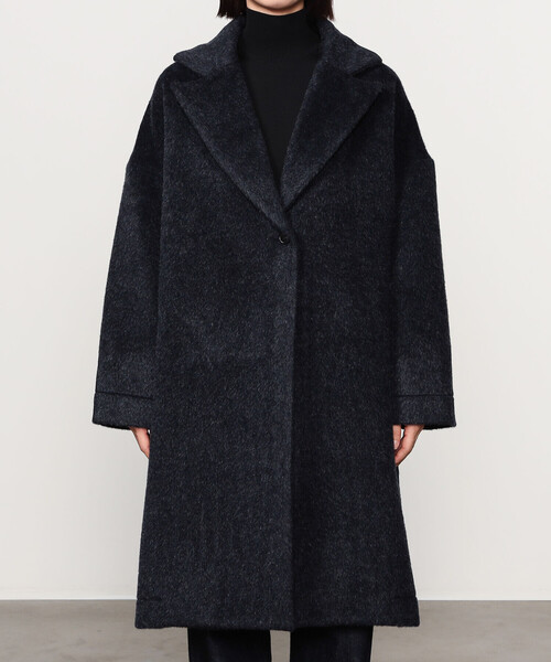 GALLEGO DESPORTES（ギャレゴデスポート）の「GALLEGO DESPORTES | テーラーカラー ウールコート WOMEN（チェスターコート・レディース・ネイビー・S）」の10枚目の写真