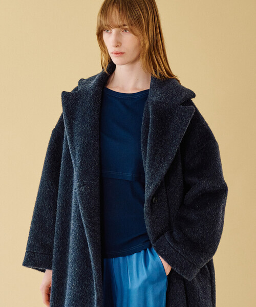 GALLEGO DESPORTES（ギャレゴデスポート）の「GALLEGO DESPORTES | テーラーカラー ウールコート WOMEN（チェスターコート・レディース・ネイビー・S）」の16枚目の写真