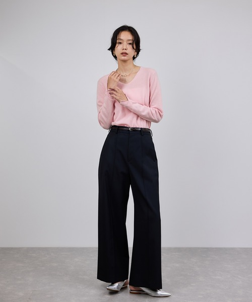 ROPE'（ロペ）の「カシミヤVネックニットプルオーバー（ニット/セーター・レディース・ブラック/ベージュ/ピンク系その他2/レッド/グレー・FREE）」の9枚目の写真