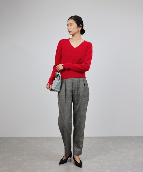 ROPE'（ロペ）の「カシミヤVネックニットプルオーバー（ニット/セーター・レディース・ブラック/ベージュ/ピンク系その他2/レッド/グレー・FREE）」の15枚目の写真