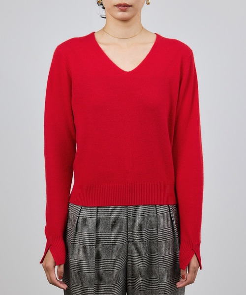 ROPE'（ロペ）の「カシミヤVネックニットプルオーバー（ニット/セーター・レディース・ブラック/ベージュ/ピンク系その他2/レッド/グレー・FREE）」の22枚目の写真