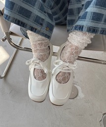 SANSeLF | 【SANSeLF】 メリージェーンシューズ レースアップ スクエアトゥ フラット sas25a028(その他シューズ)