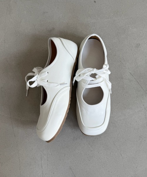 SANSeLF（サンセルフ）の「【SANSeLF】 メリージェーンシューズ レースアップ スクエアトゥ フラット sas25a028（その他シューズ・レディース・ホワイト・38/39/37/36）」の9枚目の写真