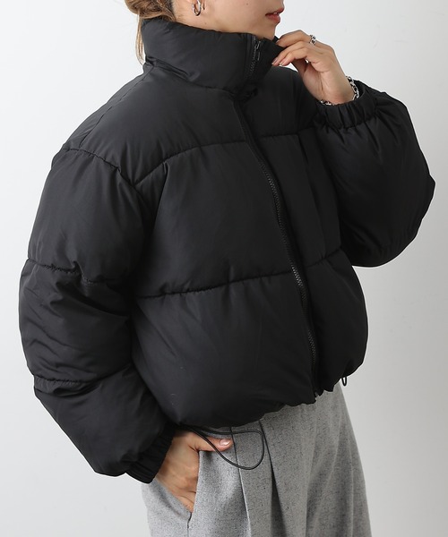 COLONY 2139(コロニートゥーワンスリーナイン)の「中綿ショートブルゾン(ダウンジャケット/コート・レディース・ブラック/モカ・FREE)」の1枚目の写真