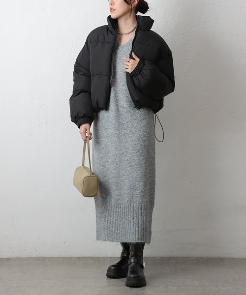 COLONY 2139(コロニートゥーワンスリーナイン)の「中綿ショートブルゾン(ダウンジャケット/コート・レディース・ブラック/モカ・FREE)」の6枚目の写真