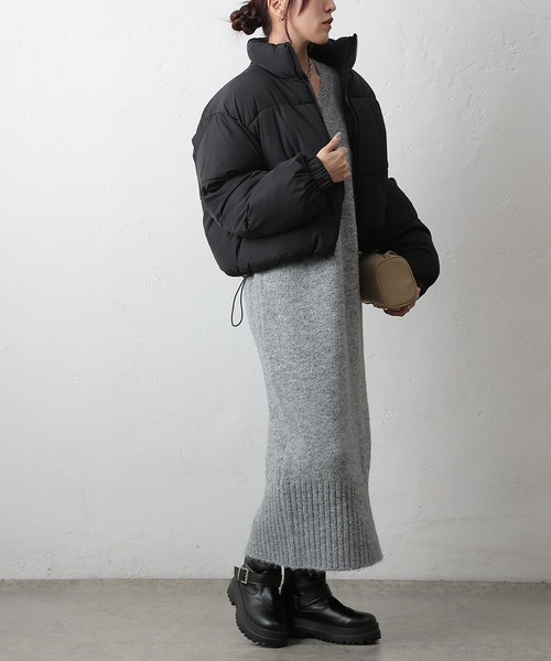 COLONY 2139(コロニートゥーワンスリーナイン)の「中綿ショートブルゾン(ダウンジャケット/コート・レディース・ブラック/モカ・FREE)」の13枚目の写真