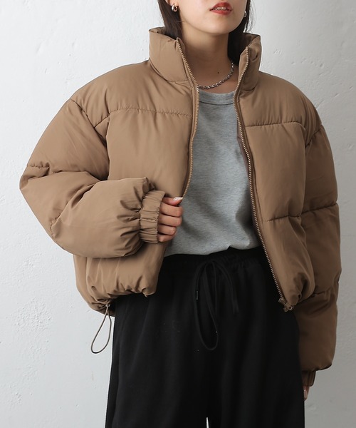 COLONY 2139(コロニートゥーワンスリーナイン)の「中綿ショートブルゾン(ダウンジャケット/コート・レディース・ブラック/モカ・FREE)」の11枚目の写真