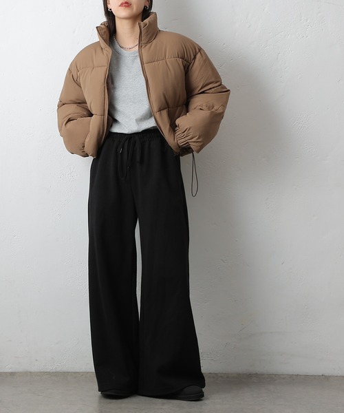 COLONY 2139(コロニートゥーワンスリーナイン)の「中綿ショートブルゾン(ダウンジャケット/コート・レディース・ブラック/モカ・FREE)」の7枚目の写真