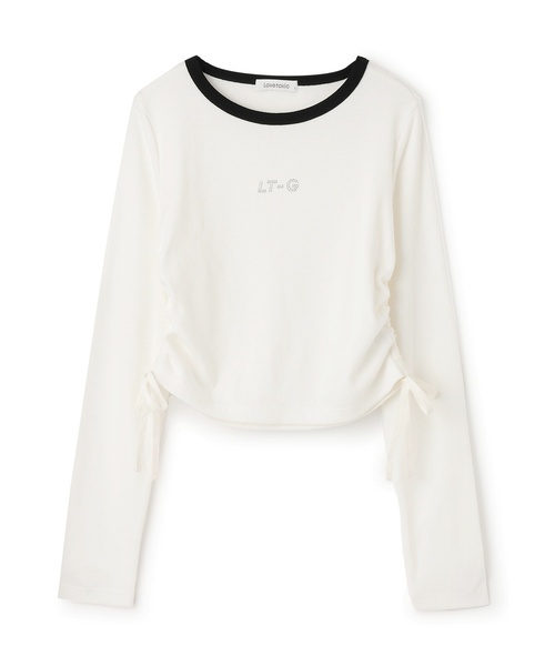 LOVETOXIC（ラブトキシック）の「テレコドロスト長袖Tシャツ（Tシャツ/カットソー・キッズ・ブラウン/エンジ/オフホワイト/ブラック・S:140cm/M:150cm/L:160cm/130cm）」の8枚目の写真